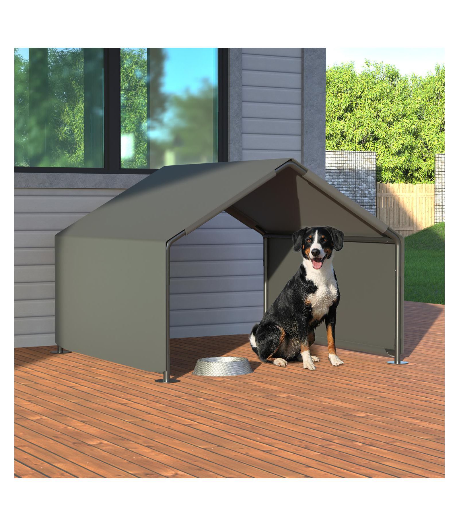 Переносная палатка для собак Streamdale Furniture Dog Shade Shelter, серая