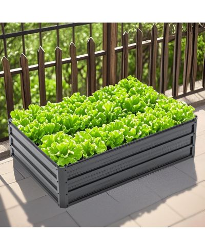Садовая грядка Streamdale Furniture 4x3x1 ft Metal Raised