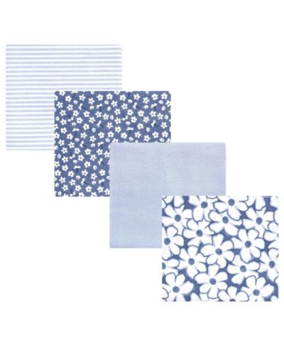 Hudson Baby Girls 4pk Cotton Flannel Receiving Blankets Girls 4pk Cotton Flannel Receiving Blankets