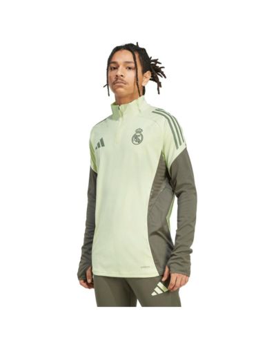 Adidas Мужской худи-пуловер AEROREADY с четверть-молнией, зеленый, Real Madrid 2025/26