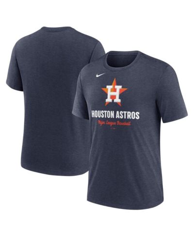 Мужская футболка Nike Houston Astros Logo Tri-Blend, темно-синий меланж