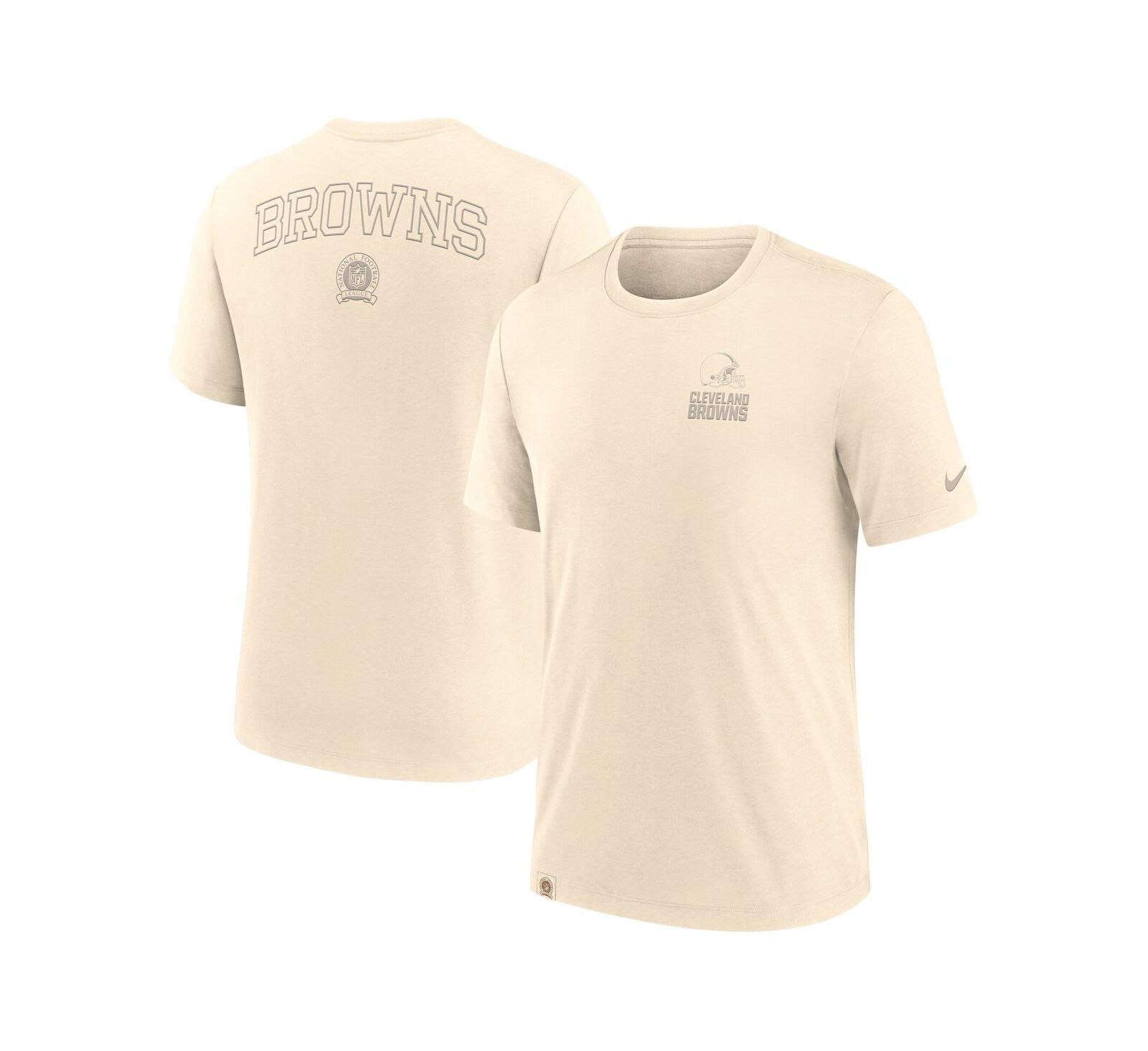 Nike Men's Cream Cleveland Browns Glory Tri-Blend T-Shirt