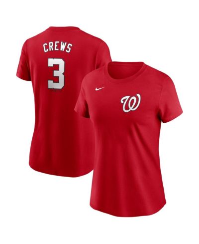 Женская футболка Nike Dylan Crews Red Washington Nationals Fuse с именем и номером игрока