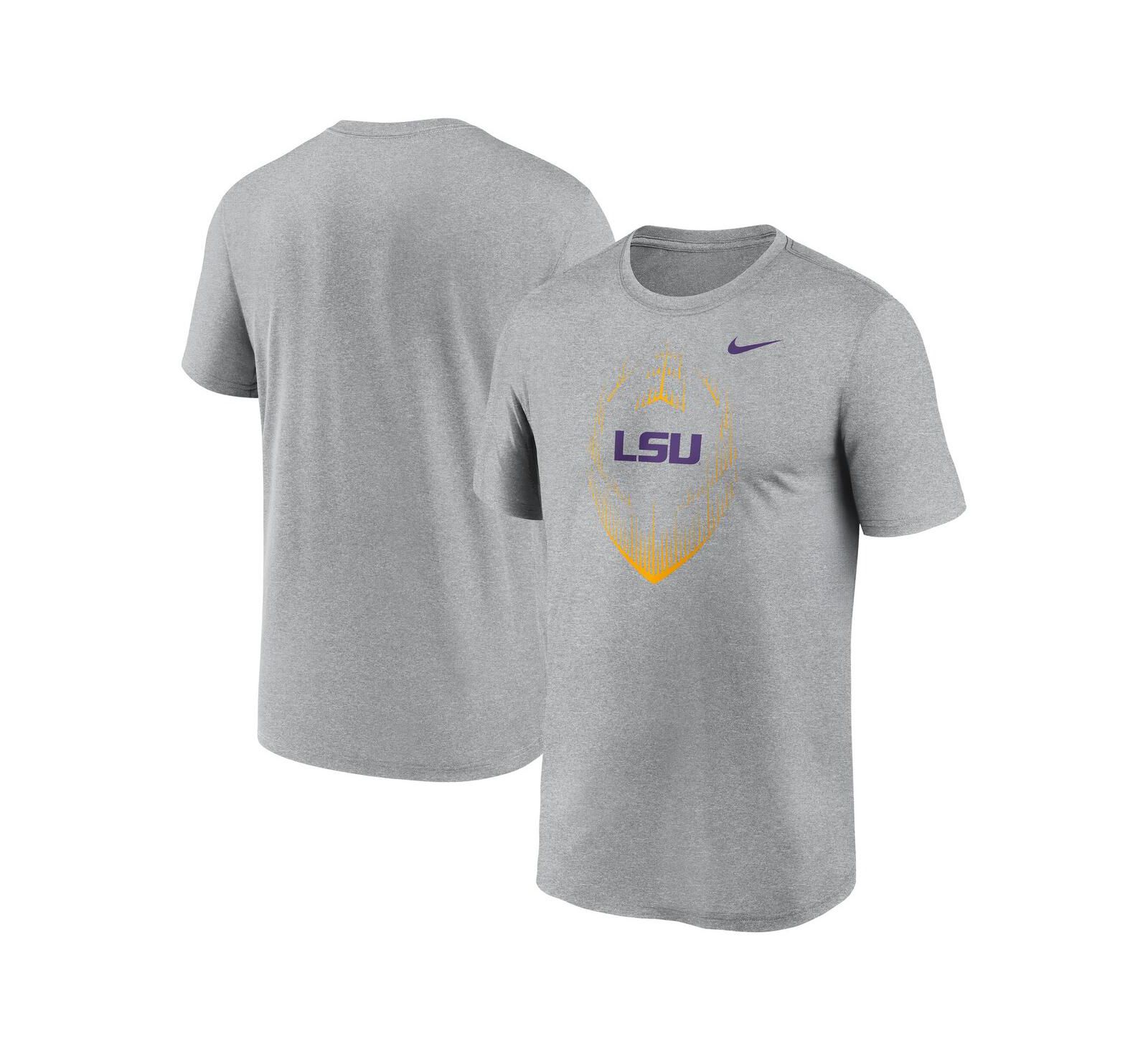 Nike Men's Heather Gray LSU Tigers Primetime Legend Icon Performance T-Shirt