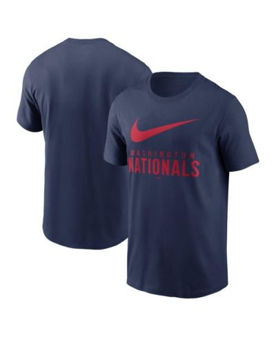 Nike Мужская футболка Washington Nationals Swoosh, темно-синяя
