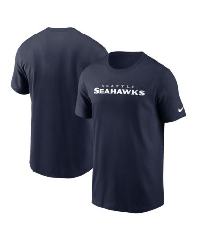 Мужская футболка Nike Seattle Seahawks Primetime Wordmark Essential College Navy
