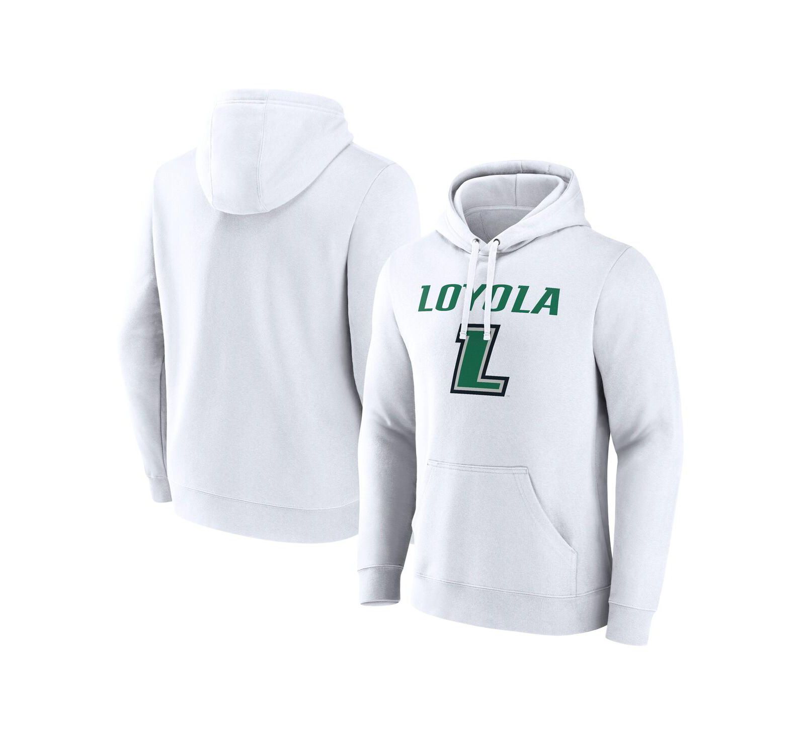 Fanatics Мужское белое худи с логотипом Loyola Greyhounds