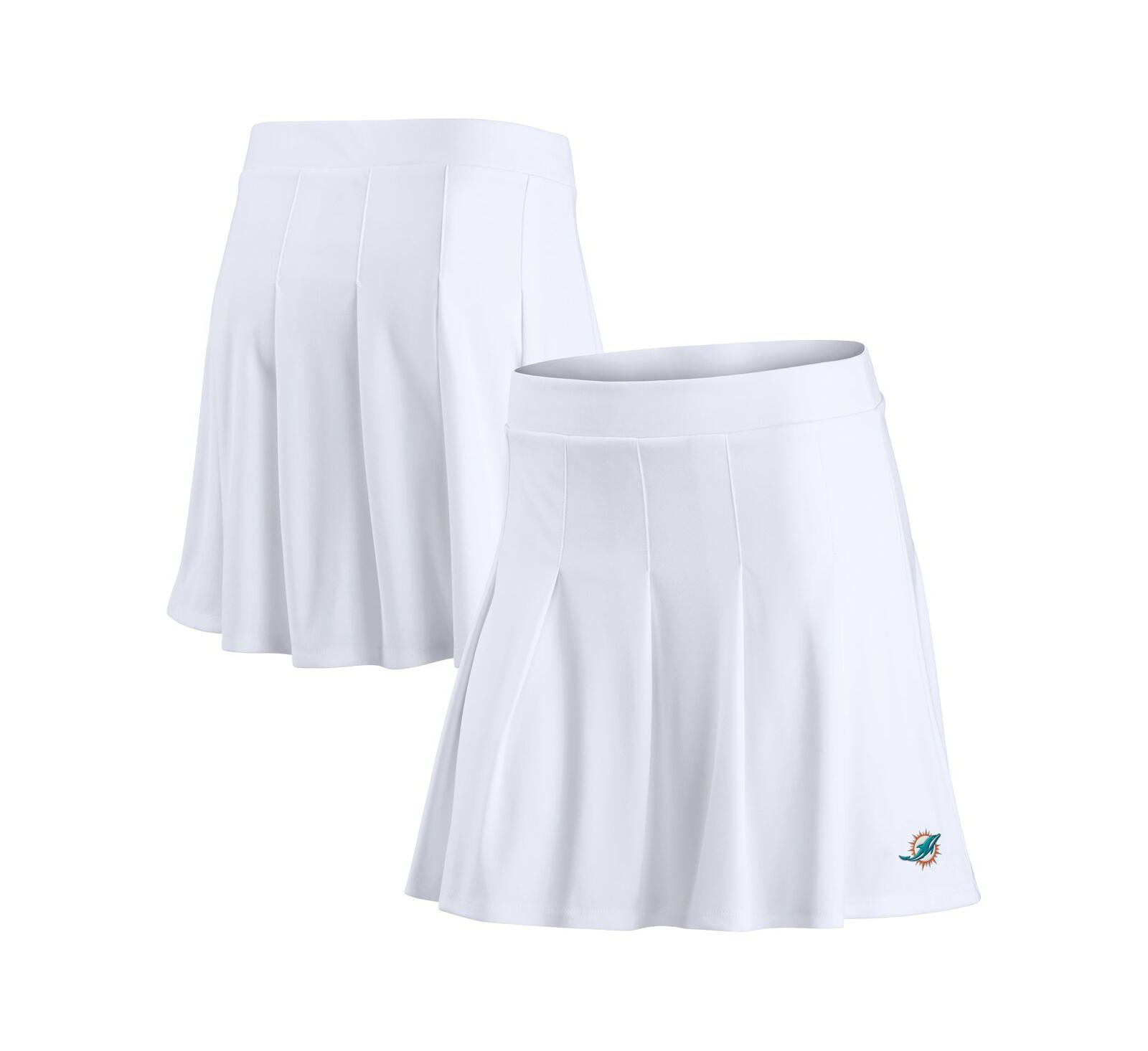 Fanatics Women's White Miami Dolphins Primary Logo Tennis Skort