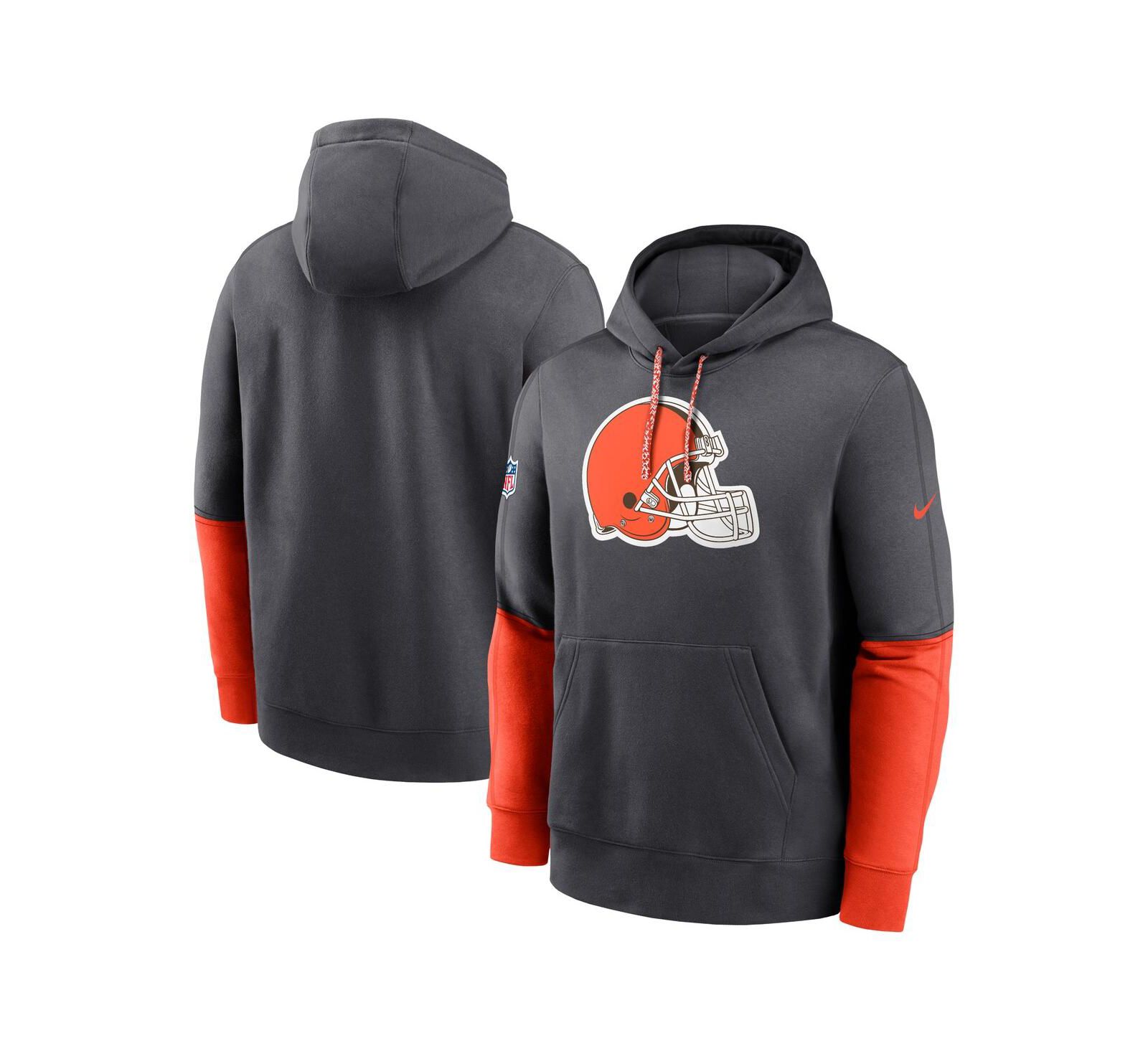 Мужское худи-пуловер Nike Anthracite Cleveland Browns 2024 Sideline Club