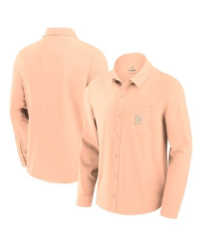 Мужская рубашка Fanatics Detroit Tigers Long Sleeve Button-Up Light Pink