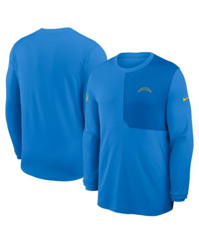 Мужская футболка Nike Powder Blue Los Angeles Chargers Sideline Coach UV Performance Long Sleeve
