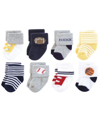Детские Hudson Baby Boys Hudson Comfort 8-Pack Terry Socks
