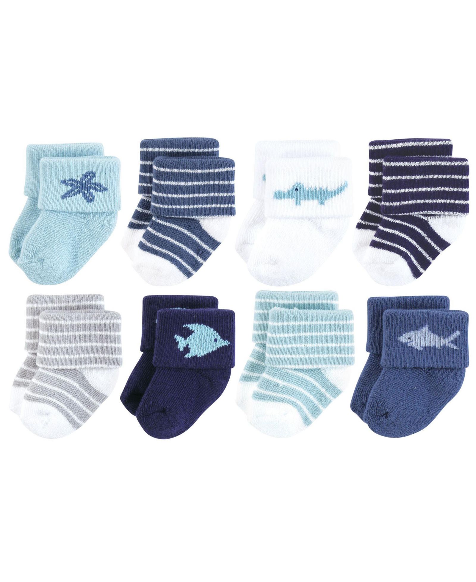 Детские Hudson Baby Boys Hudson Comfort 8-Pack Terry Socks
