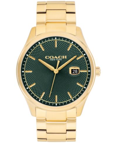 Мужские часы COACH Oliver, золотистый корпус из нержавеющей стали, 41mm