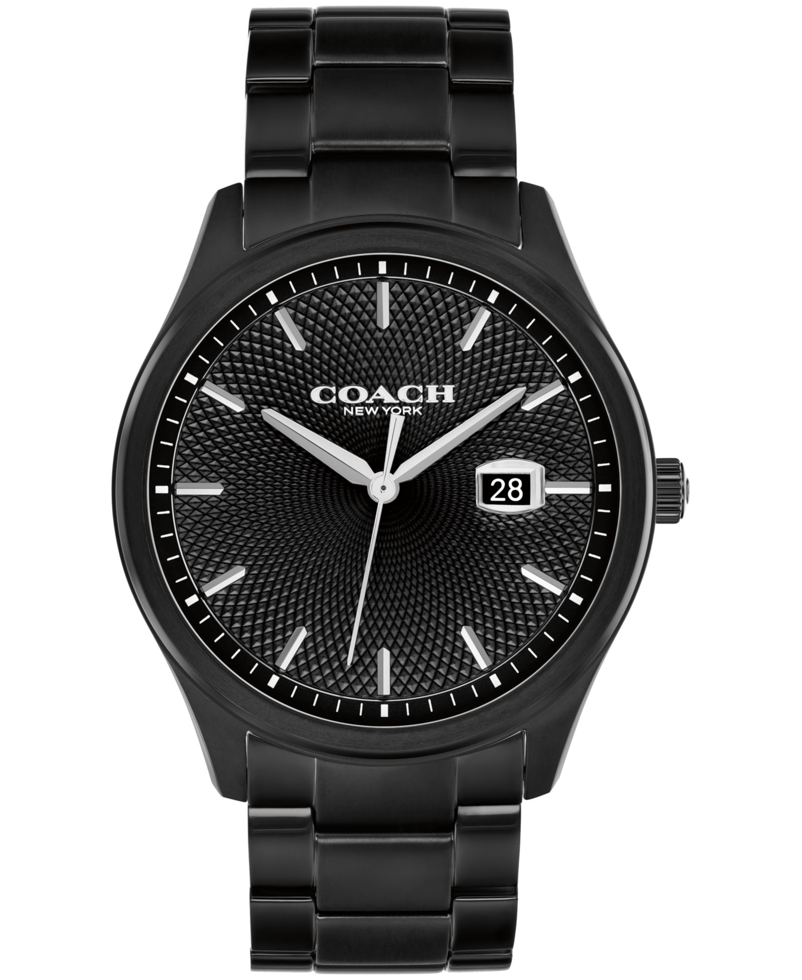 COACH Мужской Oliver Black IP Stainless Steel Bracelet Watch, 41mm