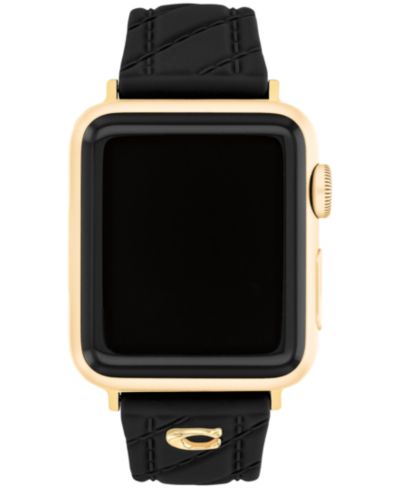 Ремешок для Apple Watch COACH, черный силикон, 38mm, 40mm, 41mm