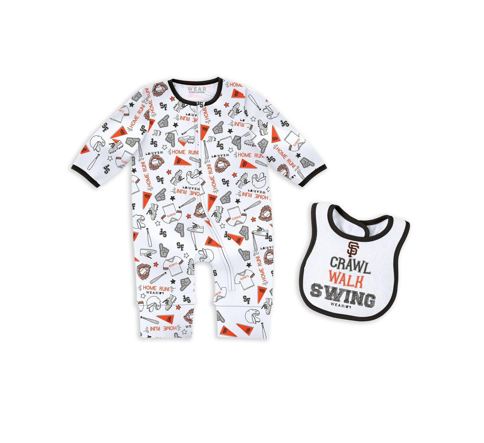 WEAR by Erin Andrews Baby Boys and Girls San Francisco Giants Sleep Play with Bib Set
