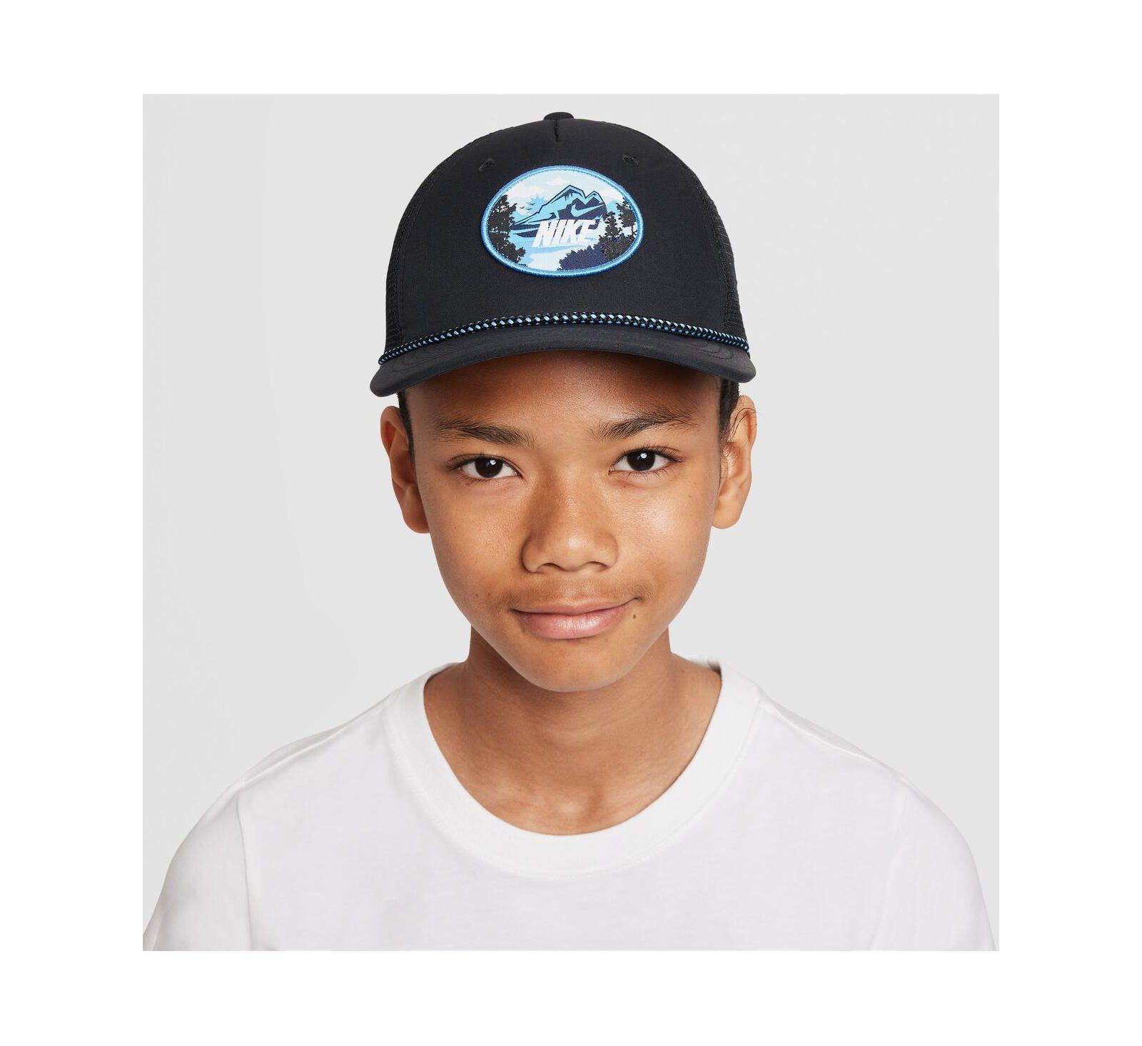 Nike Детская кепка Trucker, черная, регулируемая