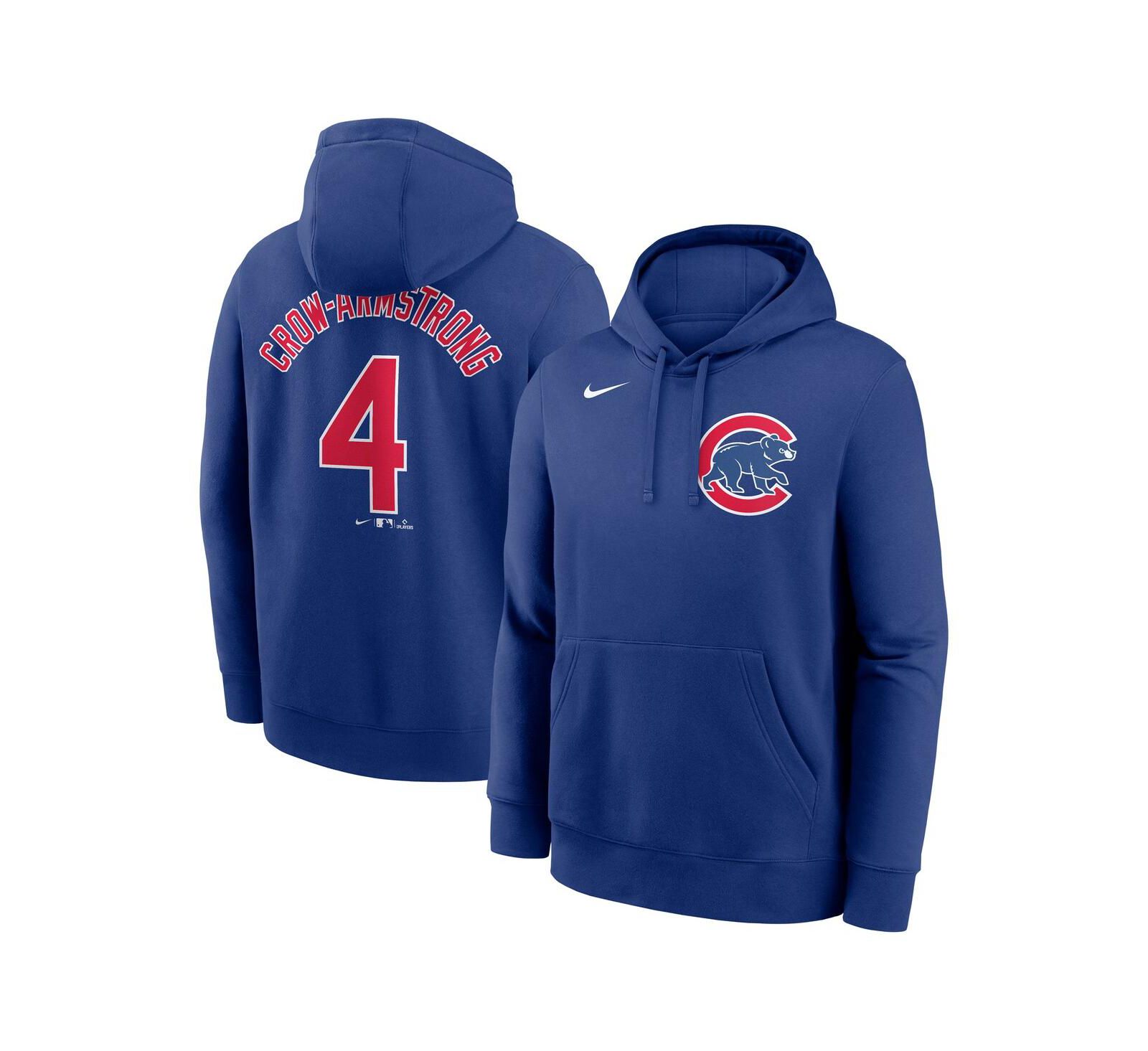 Nike Men's Pete Crow-Armstrong Royal Chicago Cubs Player Name & Number Club Fleece Pullover Hoodie