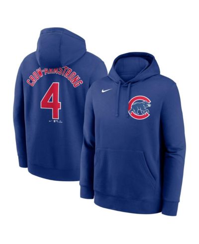 Nike Men's Pete Crow-Armstrong Royal Chicago Cubs Player Name & Number Club Fleece Pullover Hoodie