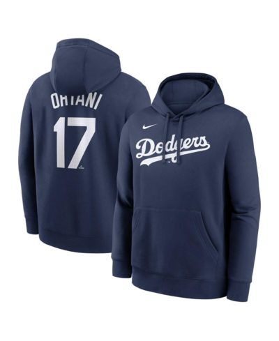 Мужское худи Nike Shohei Ohtani Navy Los Angeles Dodgers Player Name & Number Club Fleece Pullover