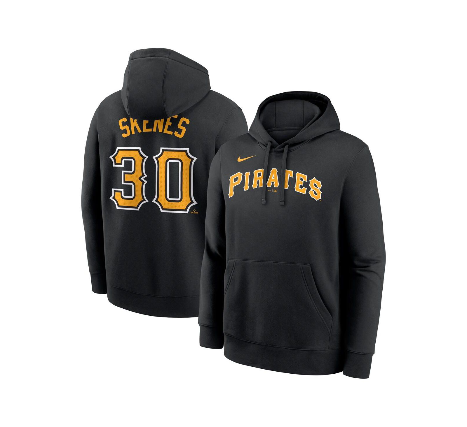 Мужское худи Nike Paul Skenes Black Pittsburgh Pirates Player Name & Number Club Fleece Pullover