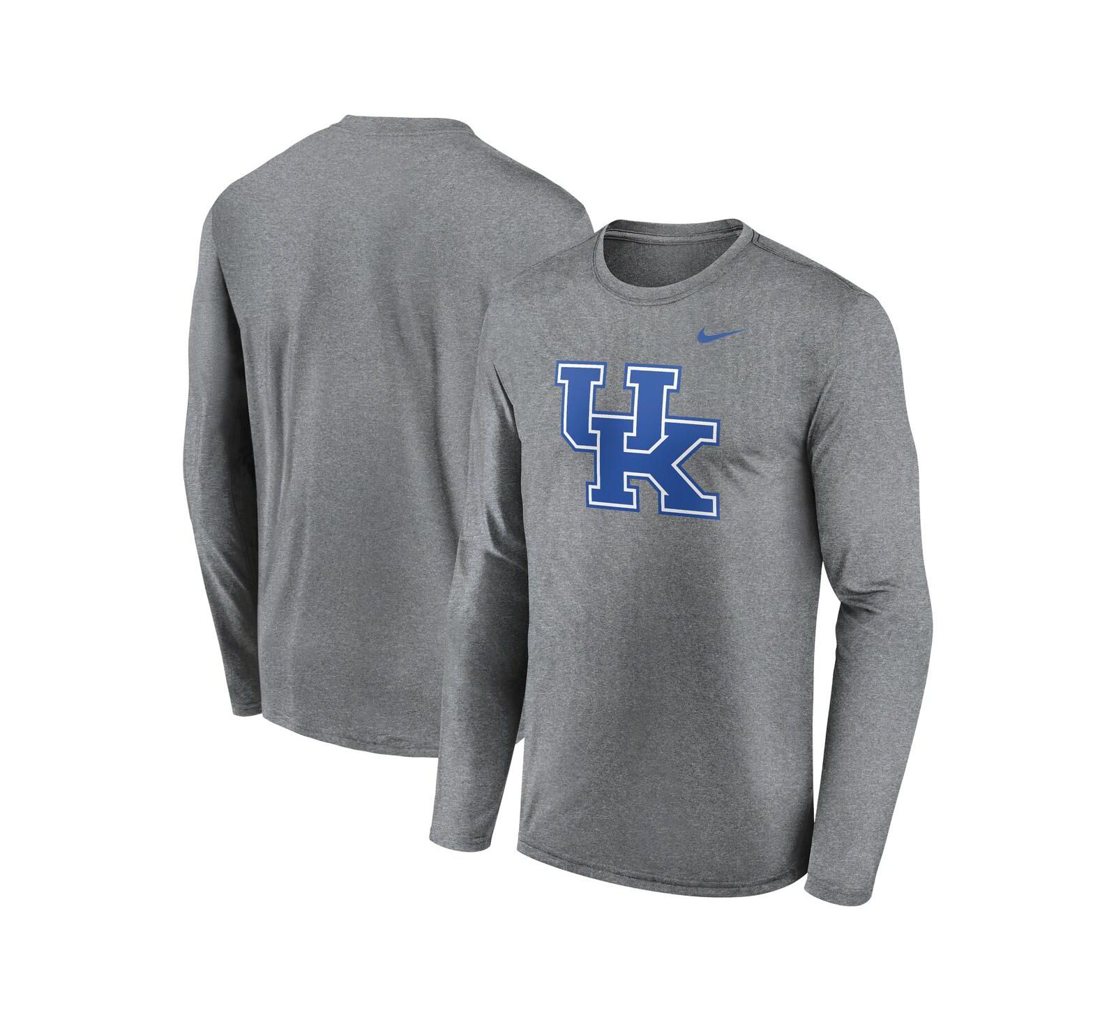 Мужская футболка Nike Kentucky Wildcats Primetime Primary Legend Long Sleeve Heather Gray
