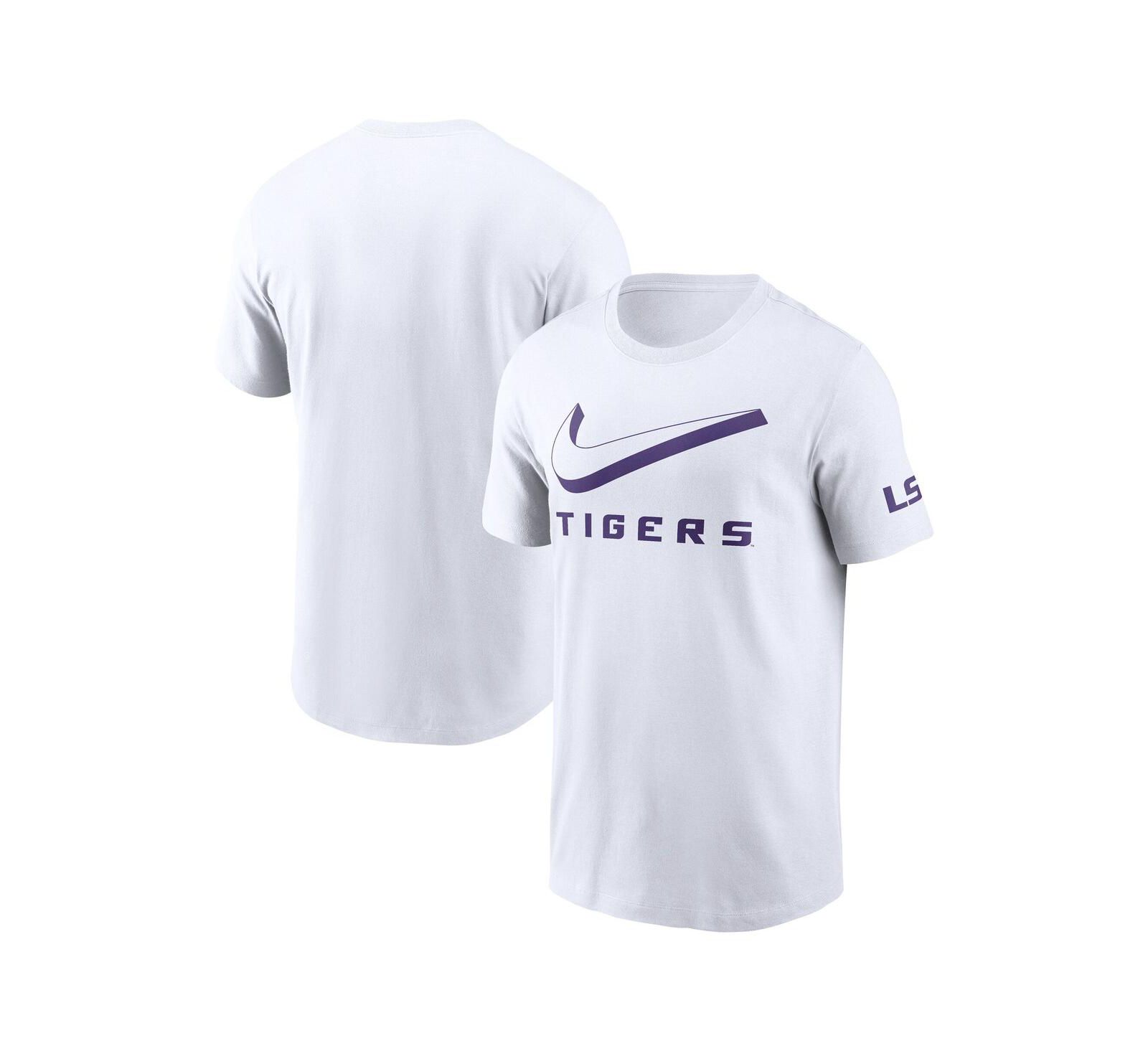 Мужская футболка Nike White LSU Tigers Primetime 2-Hit Swoosh