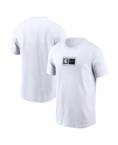 Nike Men's White Michigan State Spartans Campus Logo Swoosh T-Shirt