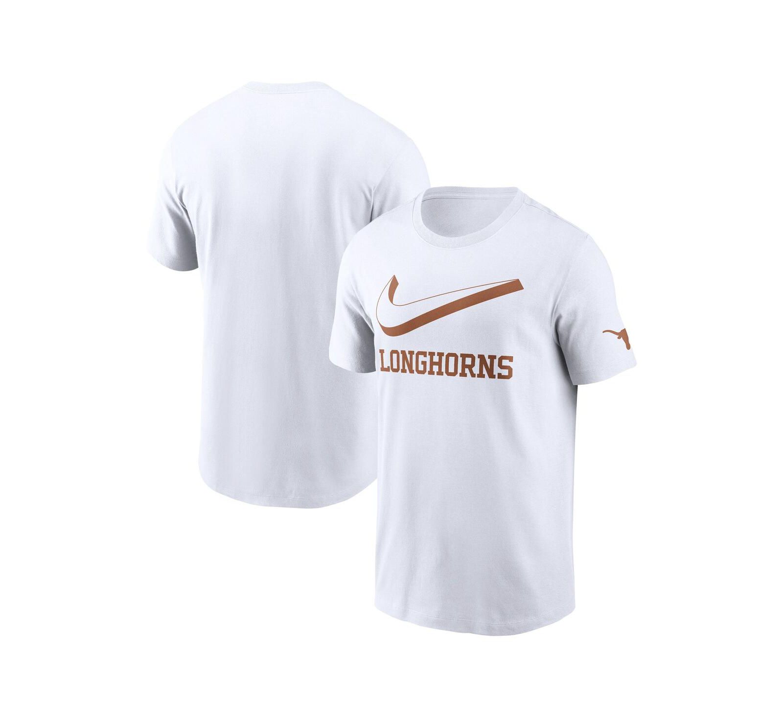 Nike Men's White Texas Longhorns Primetime 2-Hit Swoosh T-Shirt