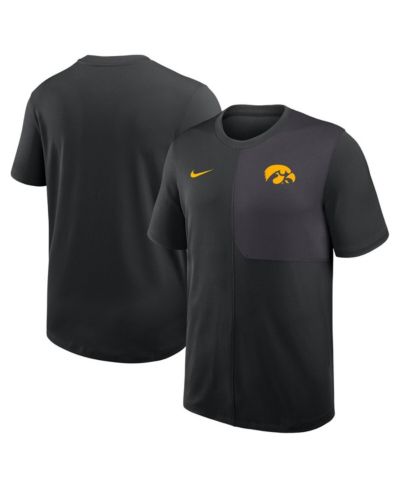 Мужская футболка Nike Black Iowa Hawkeyes 2025 Sideline UV Performance Coach