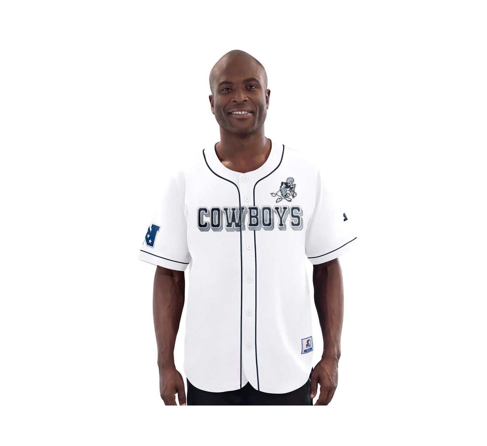 Мужская белая бейсбольная джерси G-III Sports by Carl Banks Dallas Cowboys Throwback Relay