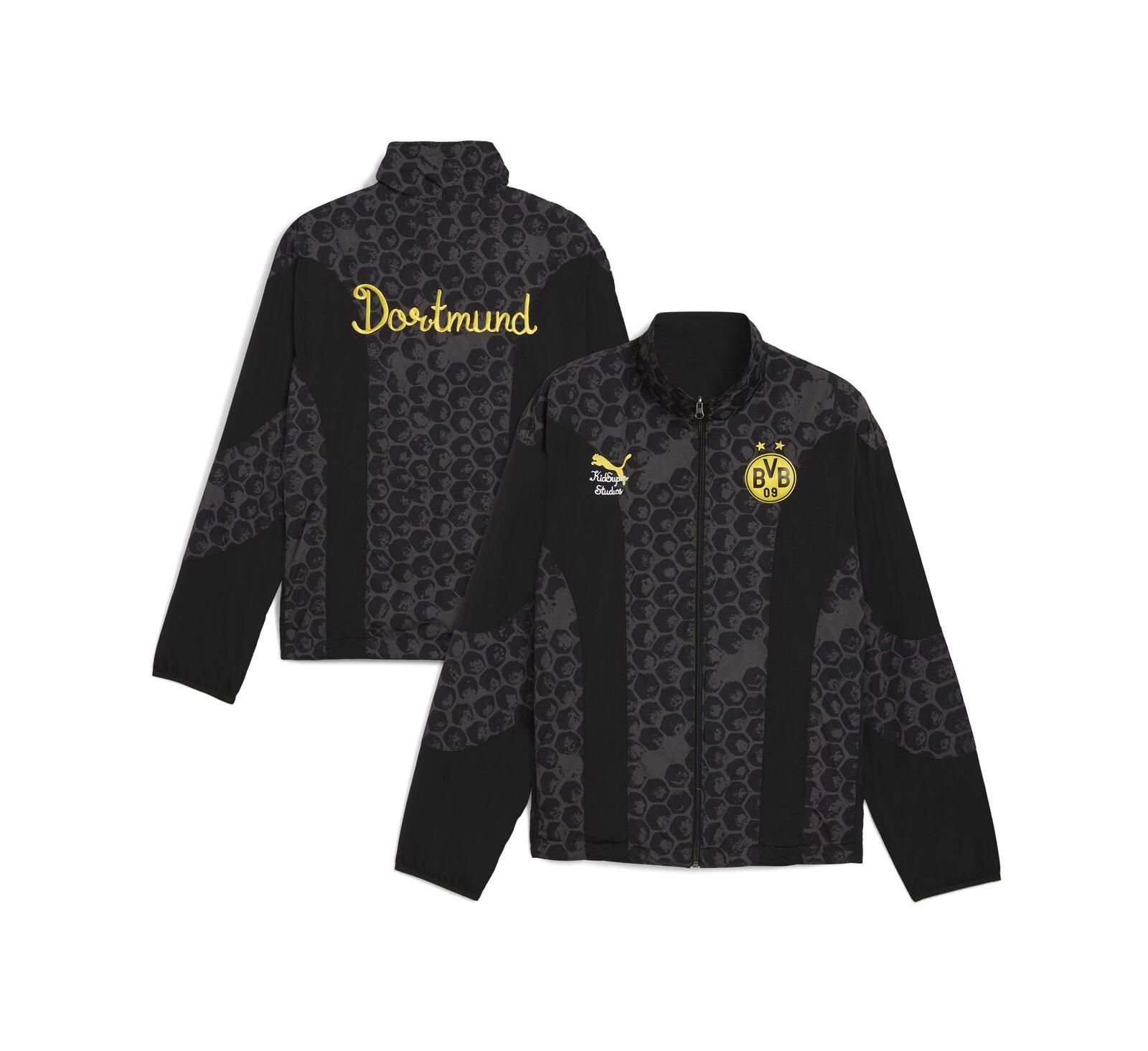 Реверсивная куртка Puma x Kid Super Men's Black Borussia Dortmund 2025 FIFA Club World Cup Full-Zip