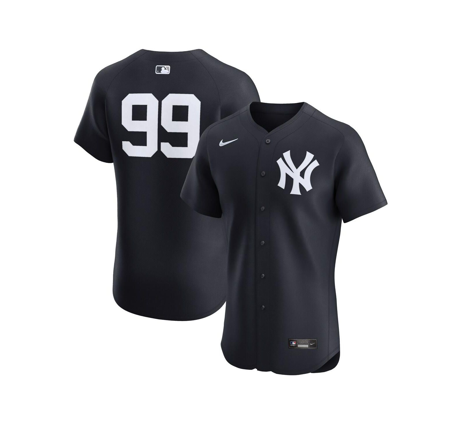 Мужская Nike Aaron Judge темно-синяя реплика джерси New York Yankees Alternate 2 Elite