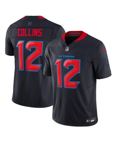 Nike Мужская джерси Nico Collins Navy Houston Texans Alternate 2 Vapor F.U.S.E. Limited