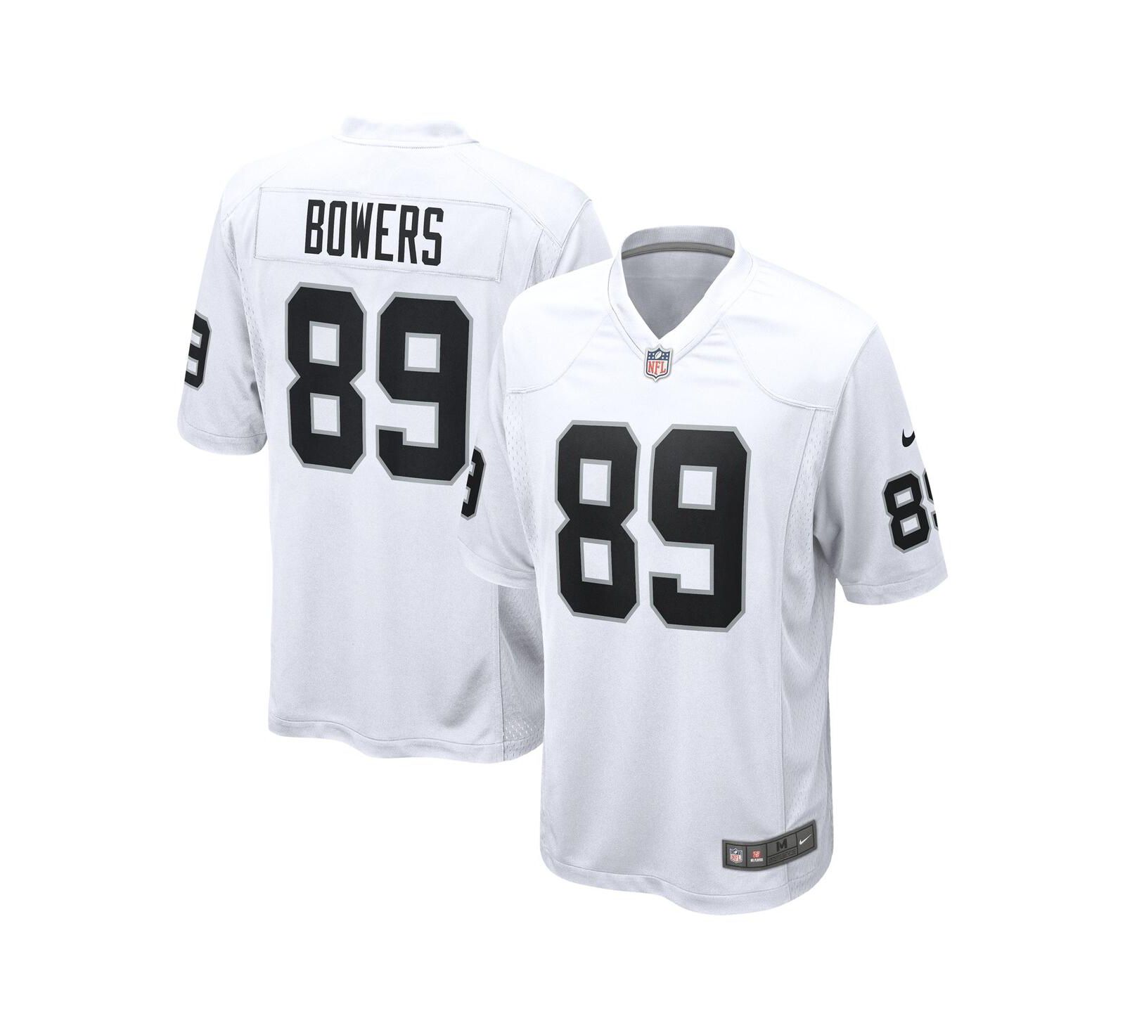 Мужская игровая джерси Nike Brock Bowers White Las Vegas Raiders