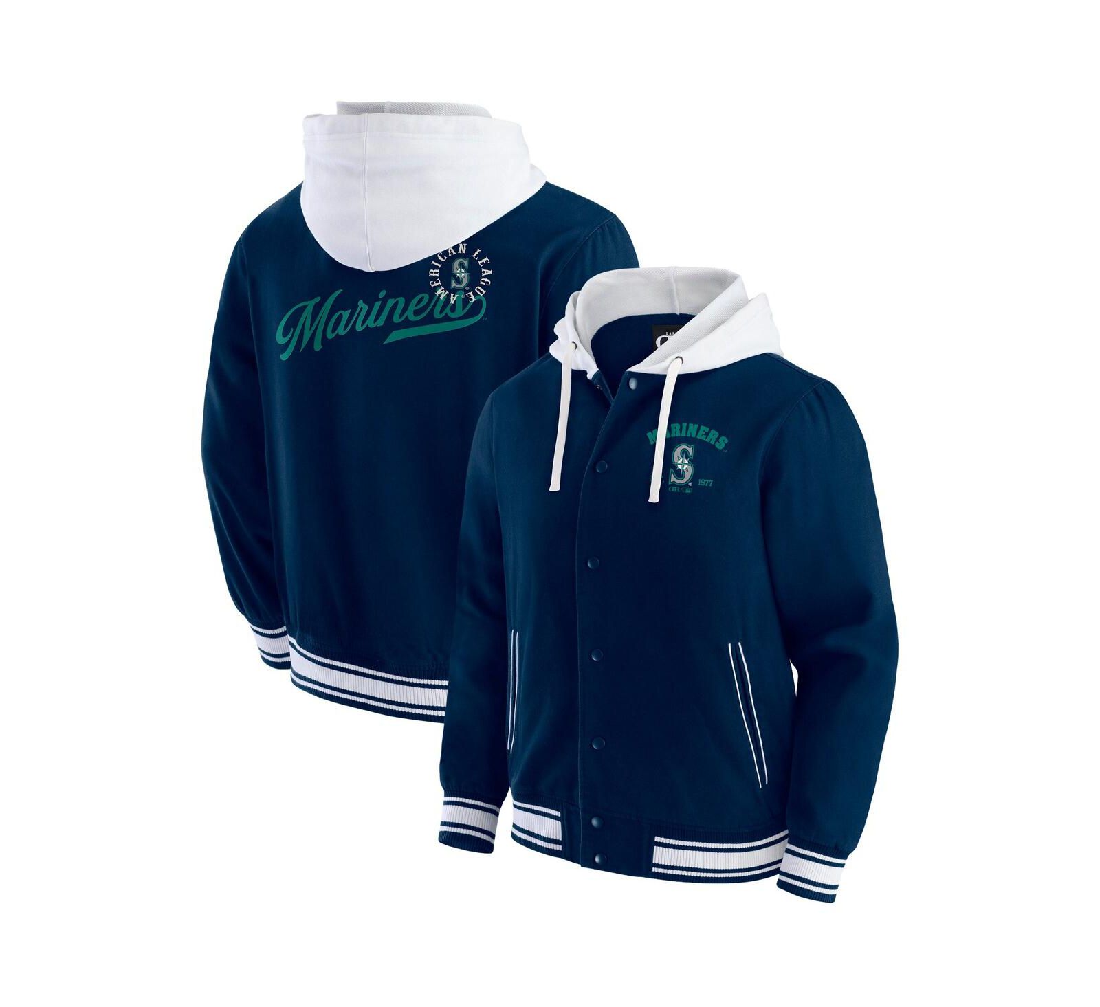 Мужская куртка Darius Rucker Collection by Fanatics Navy Seattle Mariners Full-Snap