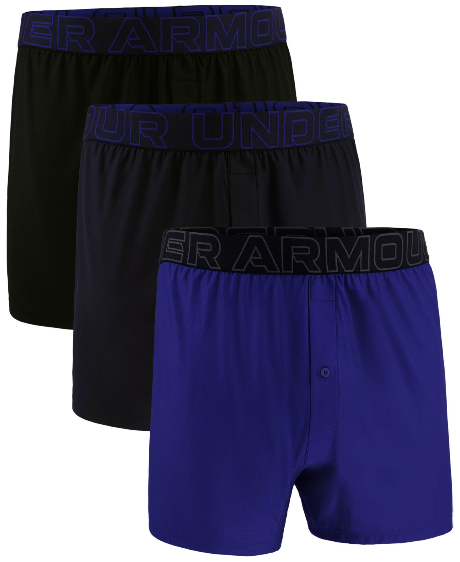 Under Armour Men's 3-Pk. Solid Performance Tech Mesh 6" Boxers