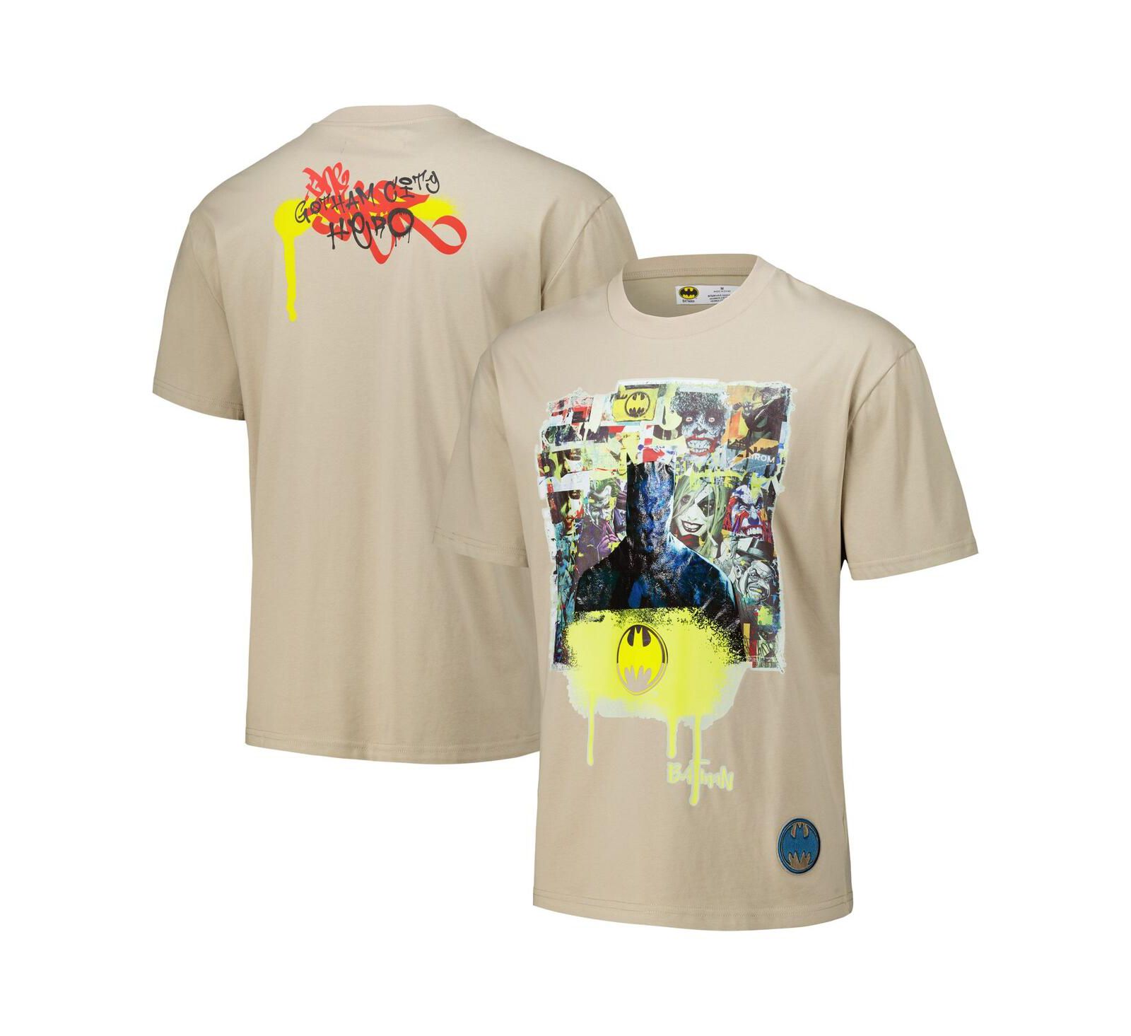 Мужская футболка Freeze Max Tan Batman Comics Spray Paint Loose Fit