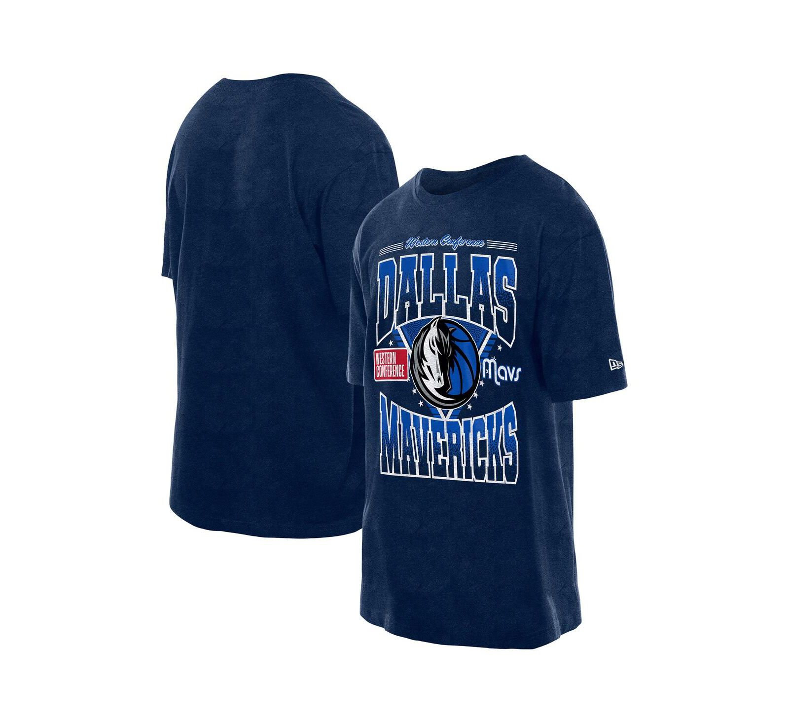 Мужская футболка New Era Dallas Mavericks Boxy Old School Sport Vintage Wash Navy