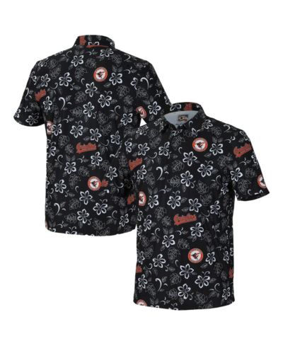 Reyn Spooner Men's Black Baltimore Orioles Cooperstown Collection Performance Polo Shirt