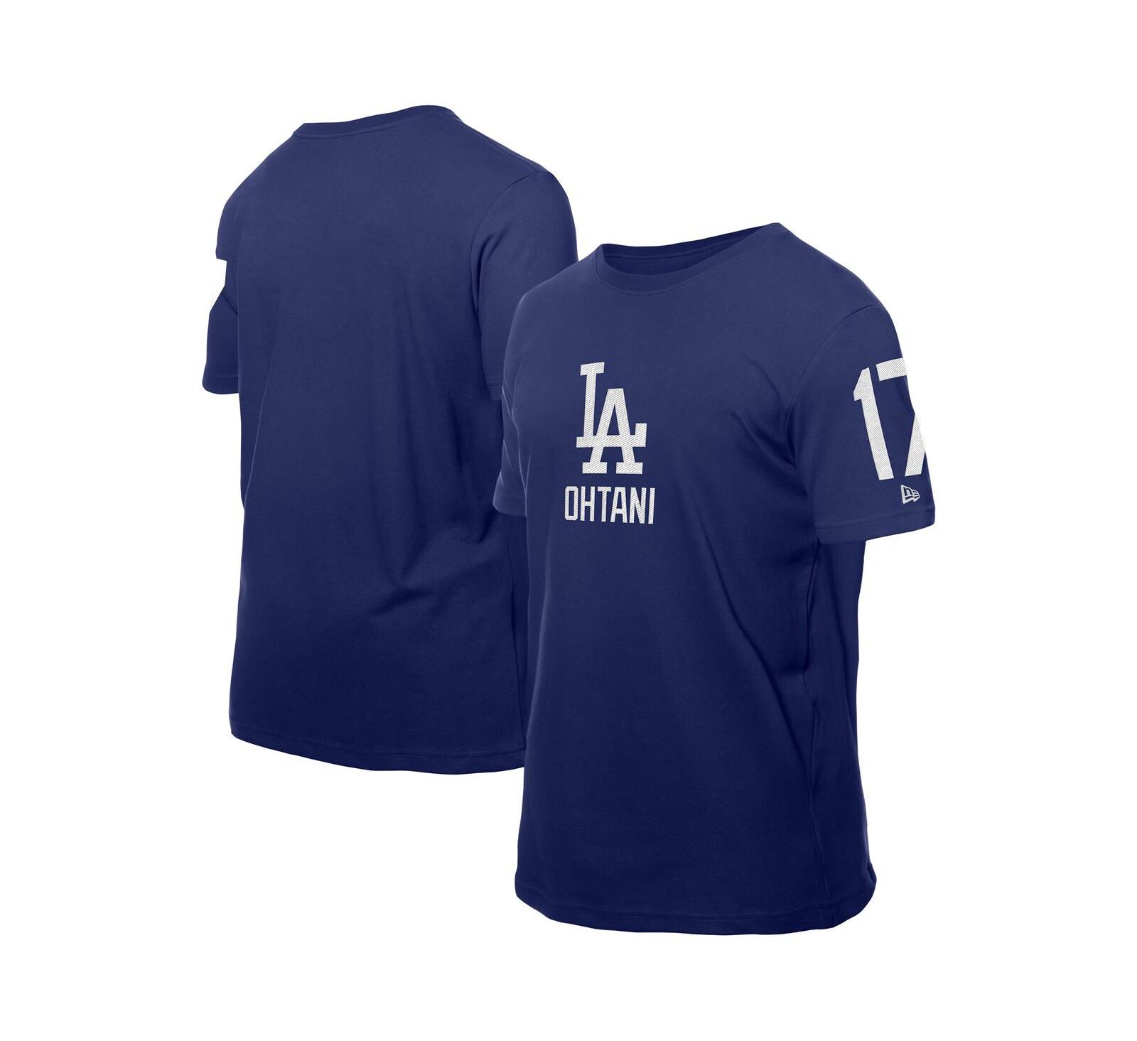 Мужская футболка New Era Shohei Ohtani Royal Los Angeles Dodgers Design Lab с именем и номером