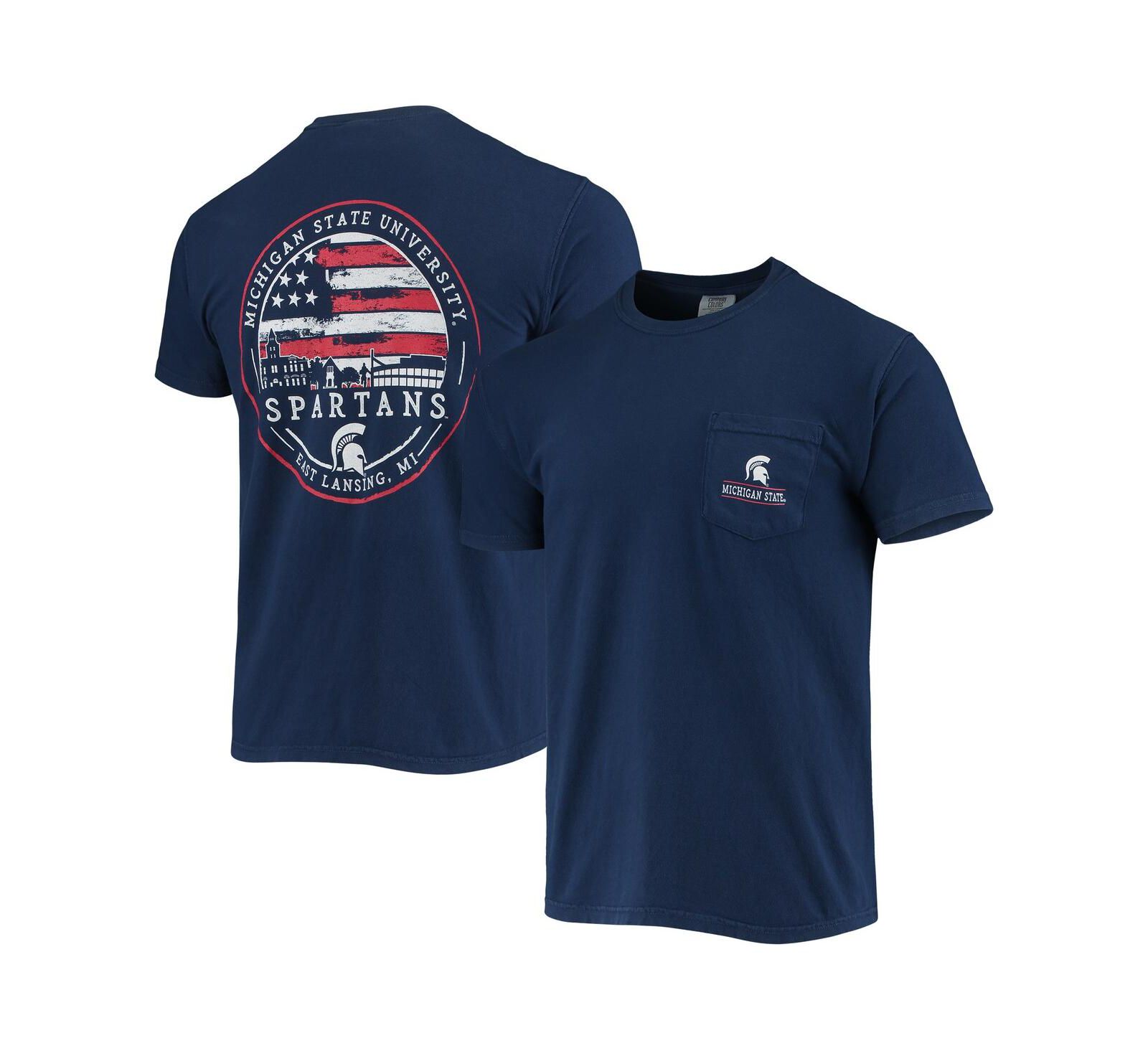 Image One Мужская футболка Michigan State Spartans Campus Americana Navy