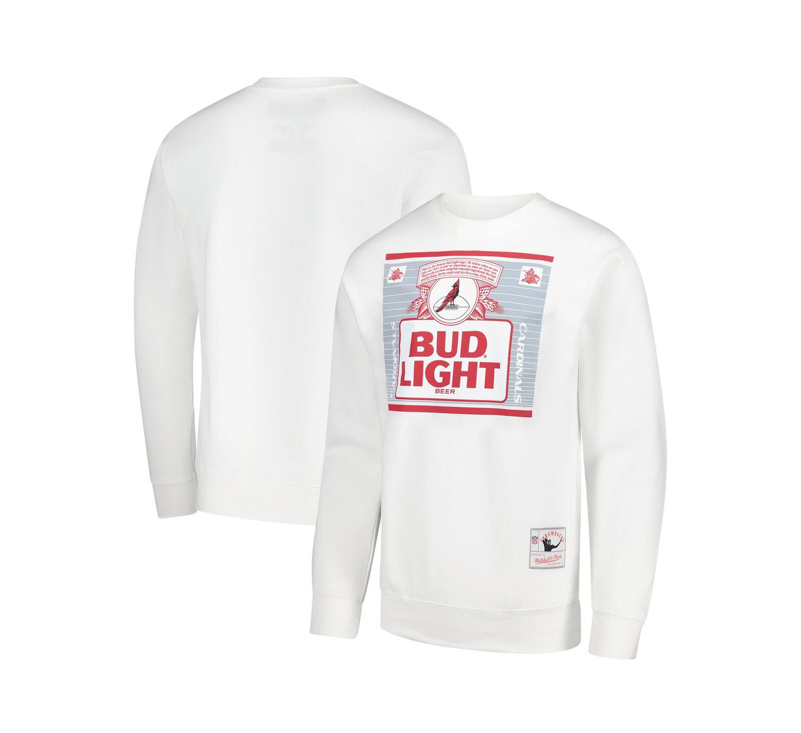 Мужское худи Mitchell & Ness x Bud Light White Arizona Cardinals The Crest Pullover