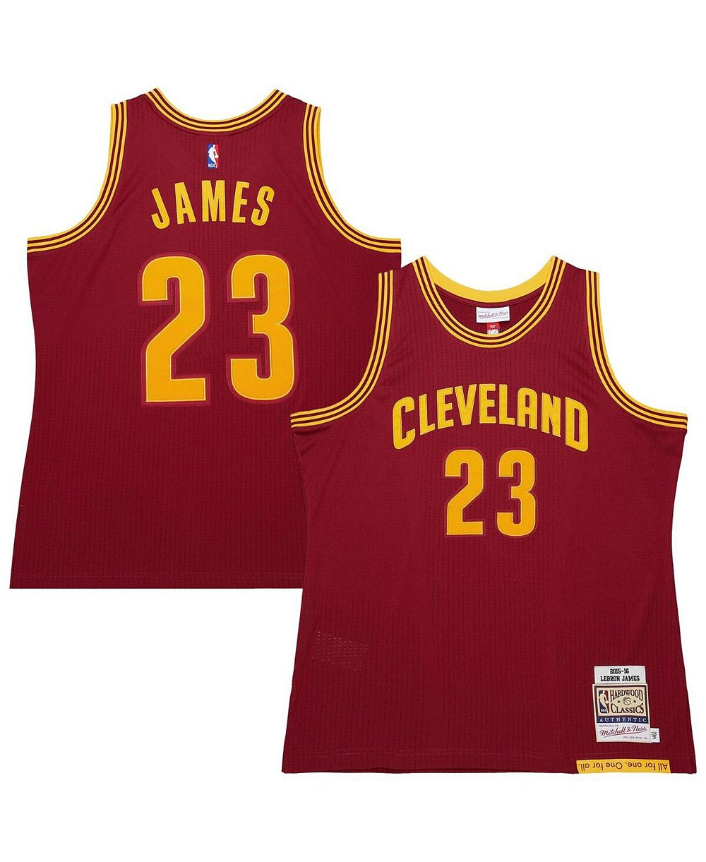 Мужская джерси Mitchell & Ness LeBron James Wine Cleveland Cavaliers Hardwood Classics 2015/16 Authentic