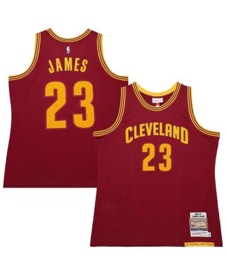 Мужская джерси Mitchell & Ness LeBron James Wine Cleveland Cavaliers Hardwood Classics 2015/16 Authentic