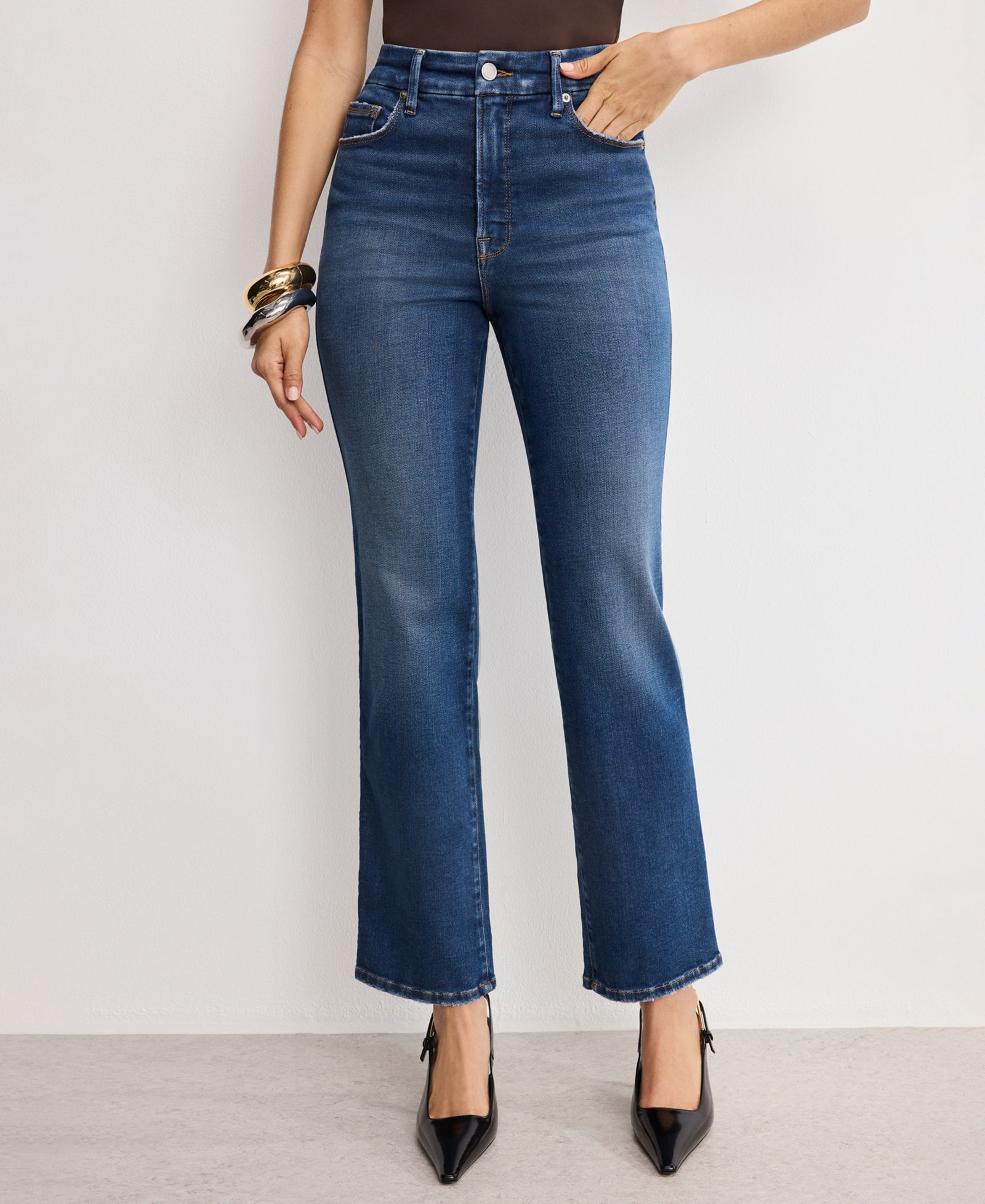 Женские джинсы Good American Soft Tech Good Curve Straight, Regular & Plus Size