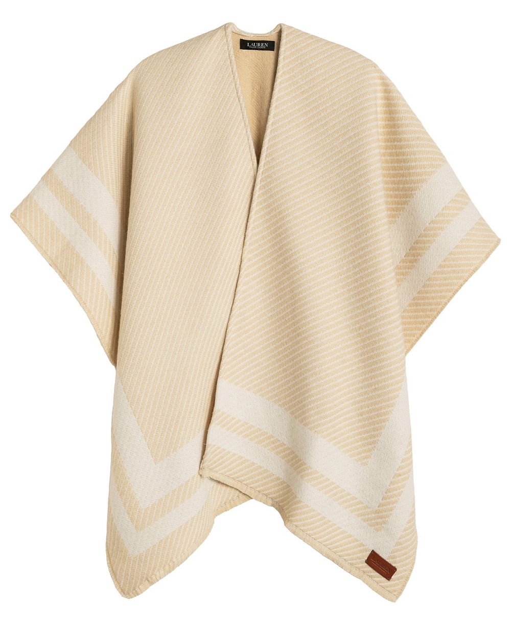 Lauren Ralph Lauren Woven Twill Border Ruana