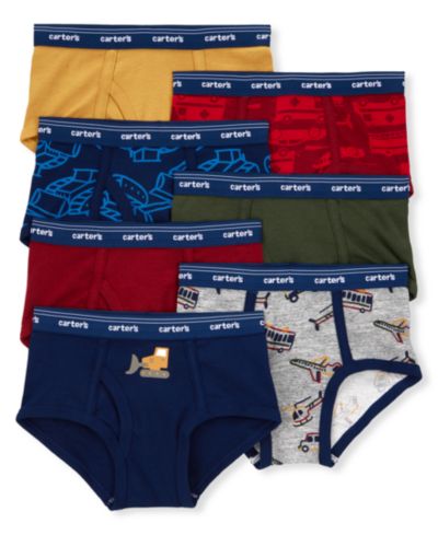Carter's Toddler Boys' Construction-Themed Boxer Briefs, 7-Pack Set