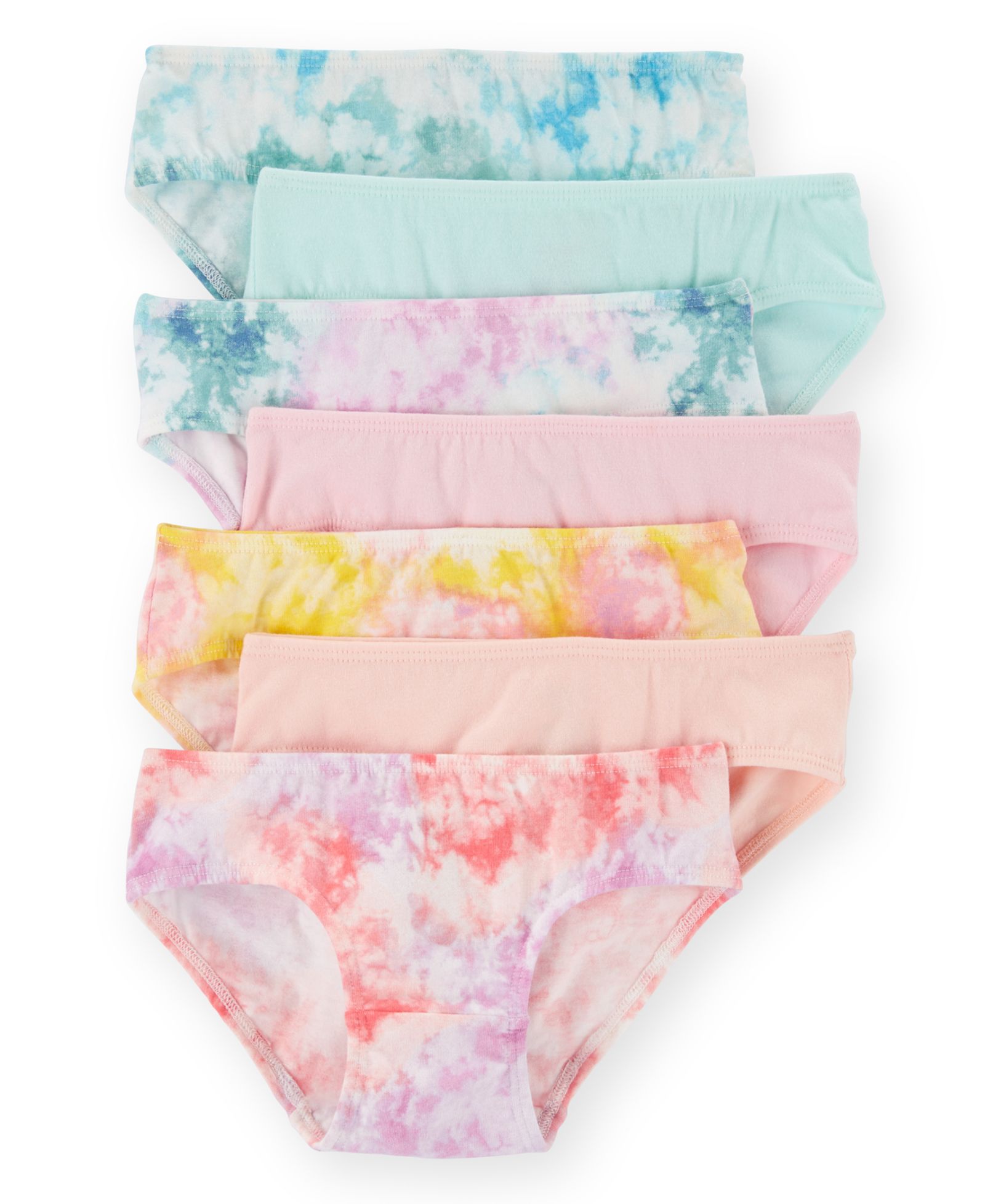 Детское нижнее белье Carter's Toddler Girls' Tie-Dye Hipster, 7-Pack Set